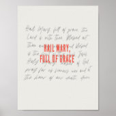 Hail Mary Prayer Poster (Voorkant)