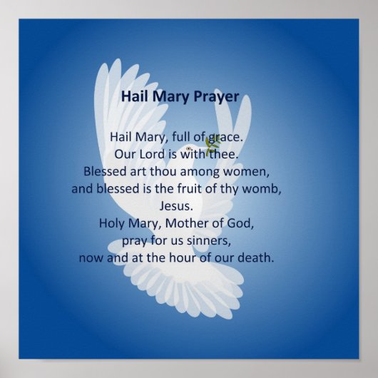 Hail Mary Prayer Poster (Voorkant)