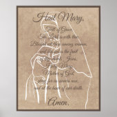Hail Mary Prayer Poster (Voorkant)