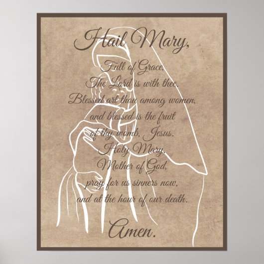 Hail Mary Prayer Poster (Voorkant)