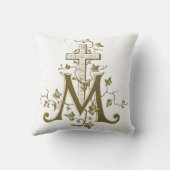 Hail Mary Prayer Religieuze Ave Maria Latijn Kussen (Achterkant)