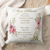 Hail Mary Prayer Religieuze Ave Maria Latijn Kussen (Deken)