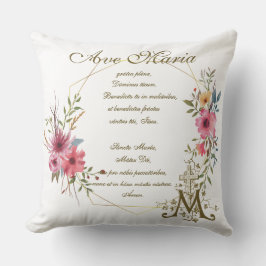 Hail Mary Prayer Religieuze Ave Maria Latijn Kussen