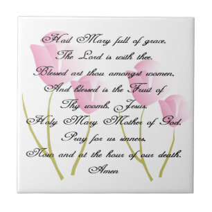 Hail Mary Prayer Tegeltje
