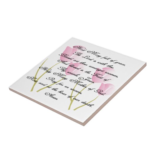 Hail Mary Prayer Tegeltje (Zijkant)