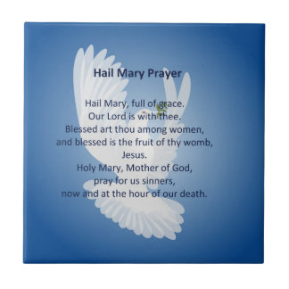 Hail Mary Prayer Tile Tegeltje