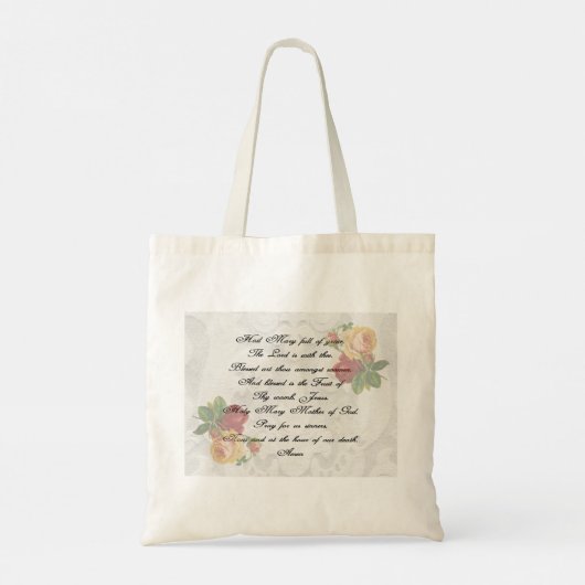 Hail Mary Prayer Tote Bag (Achterkant)
