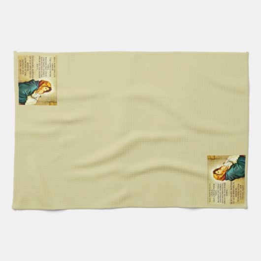 Hail Mary Prayer Towel Theedoek (Horizontaal)