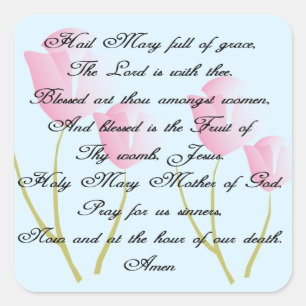 Hail Mary Prayer Vierkante Sticker