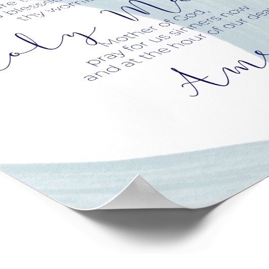 Hail Mary Prayer Wall Art Poster (Hoek)