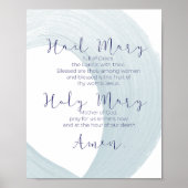 Hail Mary Prayer Wall Art Poster (Voorkant)