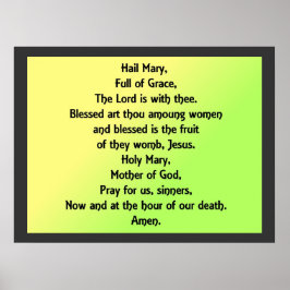 Hail Mary Print Poster op verschillende papierform