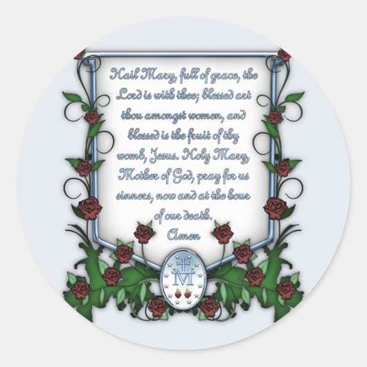 Hail Mary Ronde Sticker (Voorkant)
