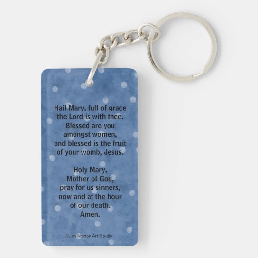 Hail Mary rooms-katholieke Sleutelhanger (achterkant)