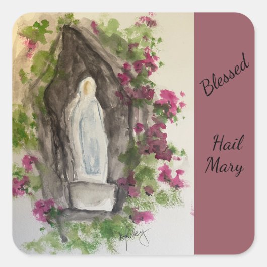 Hail Mary Square Sticker (Voorkant)