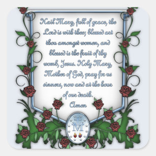 Hail Mary Vierkante Sticker