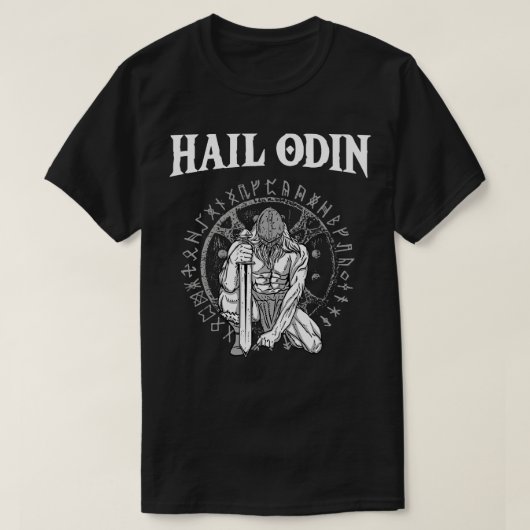 Hail Odin Viking Valhalla 2 T-shirt (Design voorkant)