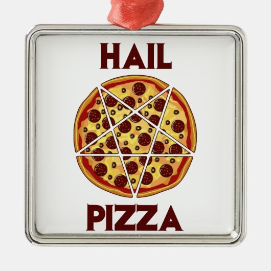Hail Pizza Metalen Ornament (Voorkant)