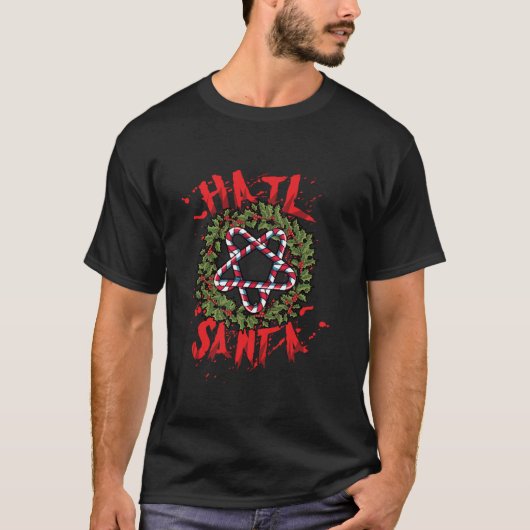 Hail Santa Christmas Wreath Heavy Solstice Santa G T-shirt (Voorkant)