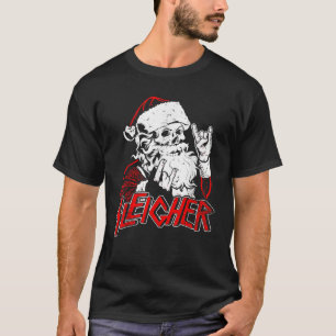 Hail Santa Claus Kerst Vrolijk Krampus Xmas Skul T-shirt