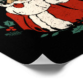 Hail Santa Claus Sleigher Kerstman Metal Poster (Hoek)