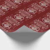 Hail Santa Claus Ugly kerst Cadeaupapier (Hoek)