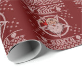 Hail Santa Claus Ugly kerst Cadeaupapier (Rol Hoek)