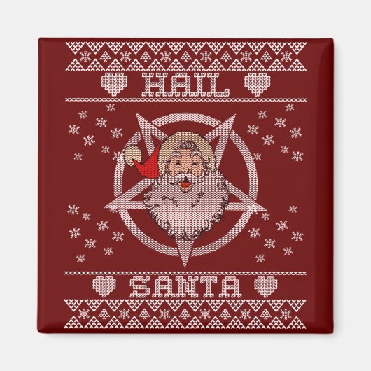 Hail Santa Claus Ugly kerst Magneet (Voorkant)