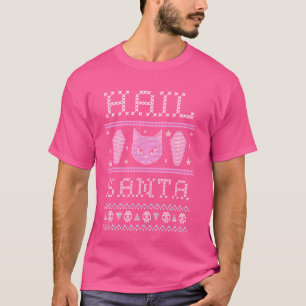 Hail Santa Creepy Schattige Cat - Pastel Gothic Ug T-shirt
