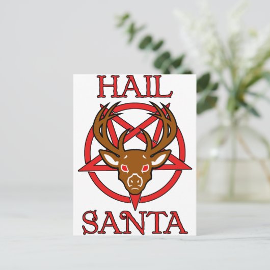 Hail Santa Feestdagenkaart (Staand voorkant)