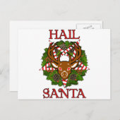 Hail Santa Feestdagenkaart (Voorkant / Achterkant)