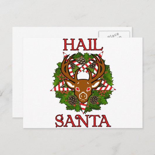 Hail Santa Feestdagenkaart (Voorkant / Achterkant)