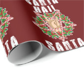 Hail Santa Funny Kerstmis Cadeaupapier (Rol Hoek)
