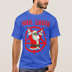 Hail Santa Funny Kerstmis Heavy Metal Music Gifts T-shirt