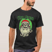 Hail Santa Funny Skull Fiend Santa Claus Dark Chri T-shirt (Voorkant)