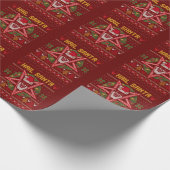 Hail Santa Funny Weird Kerstdesign Cadeaupapier (Hoek)