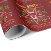Hail Santa Funny Weird Kerstdesign Cadeaupapier (Rol Hoek)