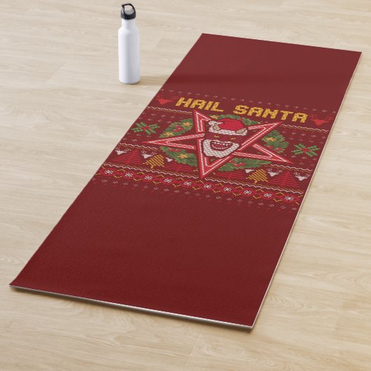 Hail Santa Funny Weird Kerstdesign Yogamat (In situ)