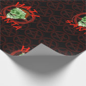 Hail Santa - Halloween Zombie Rocker Skull Cadeaupapier (Hoek)