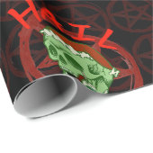 Hail Santa - Halloween Zombie Rocker Skull Cadeaupapier (Rol Hoek)