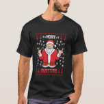 Hail Santa Heavy Solstice Santa Gothic Christmas M T-shirt<br><div class="desc">Hail Santa Heavy Solstice Santa Gothic Kerstmetaal</div>