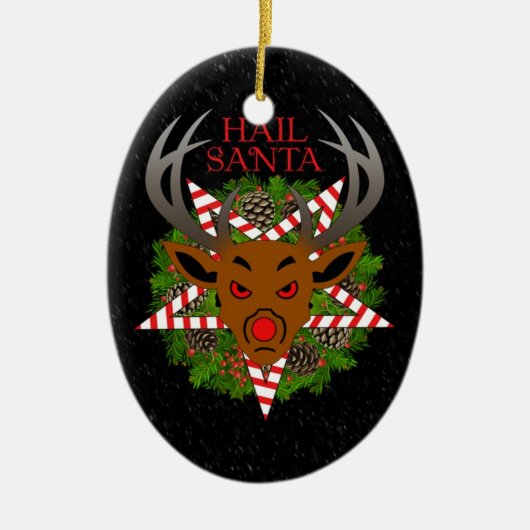 Hail Santa Keramisch Ornament (Voorkant)