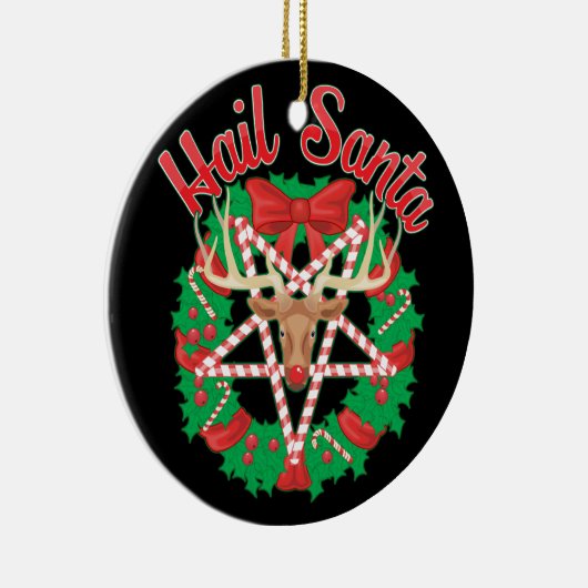 Hail Santa! Keramisch Ornament (Rechts)