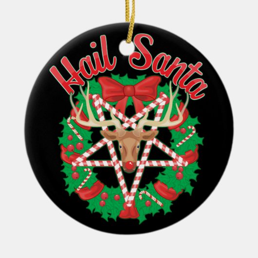 Hail Santa! Keramisch Ornament (Voorkant)
