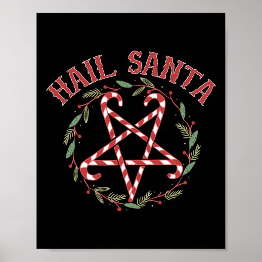 Hail Santa kerstkrampus Clothing Poster (Voorkant)