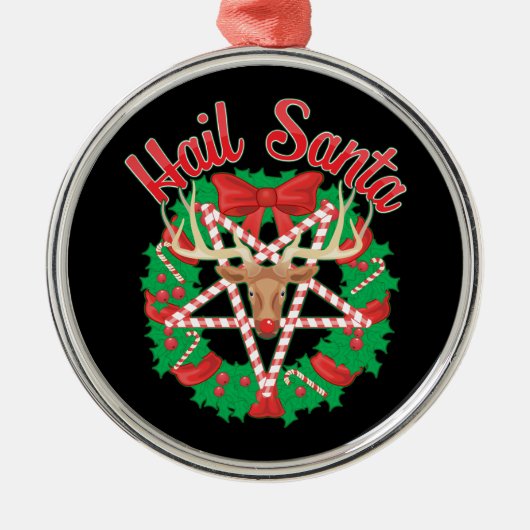 Hail Santa! Metalen Ornament (Voorkant)