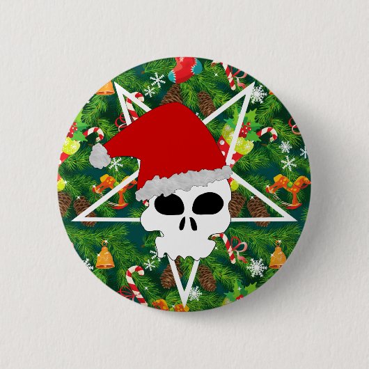hail santa ronde button 5,7 cm (Voorkant)
