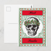 Hail Santa Skull-kerstkaart Briefkaart (Voorkant / Achterkant)