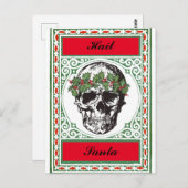 Hail Santa Skull-kerstkaart Briefkaart (Voorkant / Achterkant)