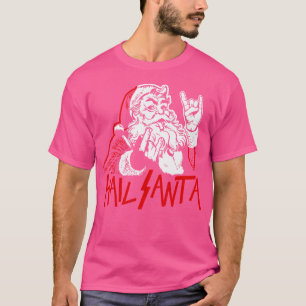Hail Santa Sleigher Heavy Metal Kerstmis Roc T-shirt